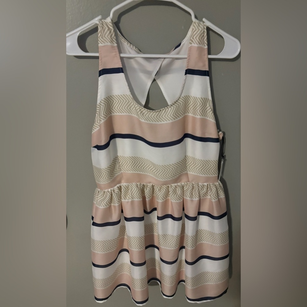 Jack by BB Dakota Striped Dress in Pink, White, and Navy